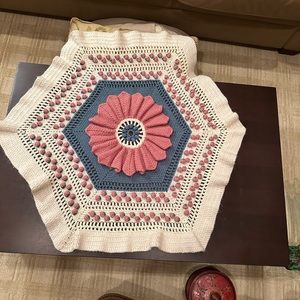 Custom design table covering for a round or square table. Hand made & excellent